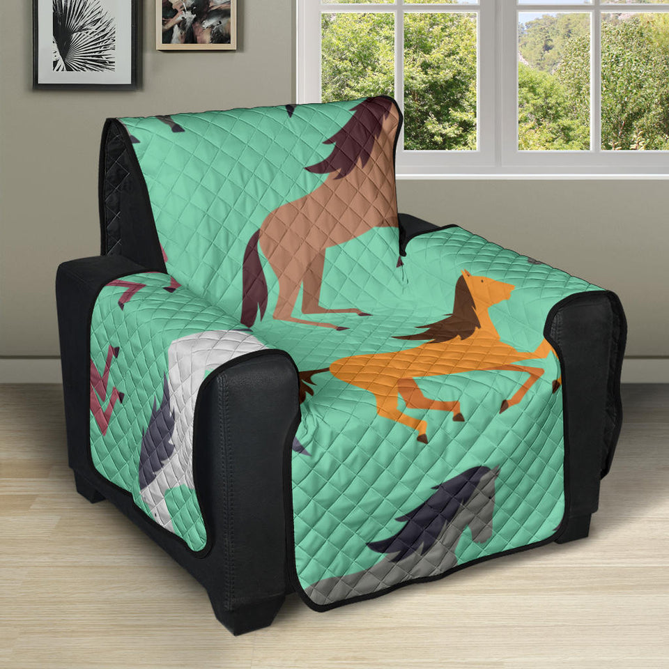 Colorful horses pattern Recliner Cover Protector