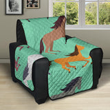 Colorful horses pattern Recliner Cover Protector