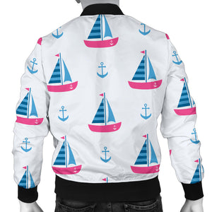 Sailboat Anchor Pattern Men'S Bomber Jacket