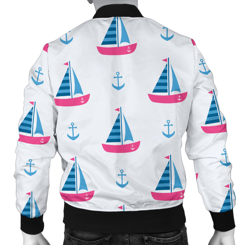 Sailboat Anchor Pattern Men'S Bomber Jacket