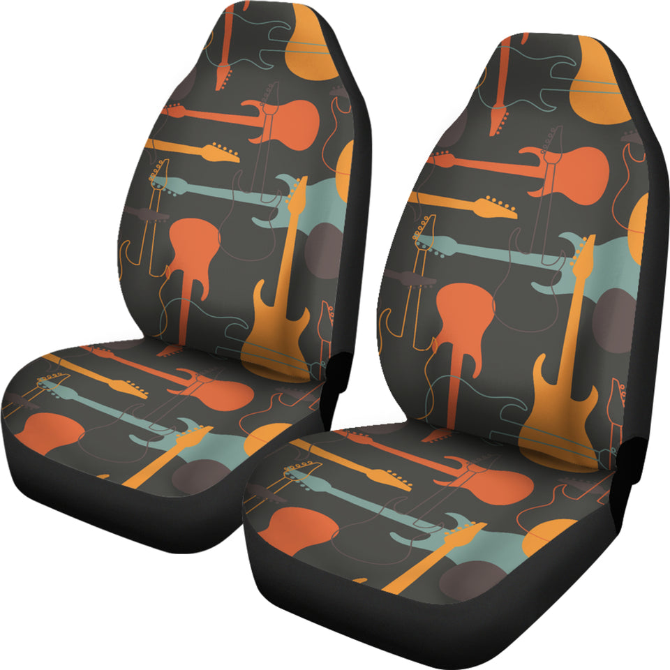 Electric Guitars Pattern Universal Fit Car Seat Covers