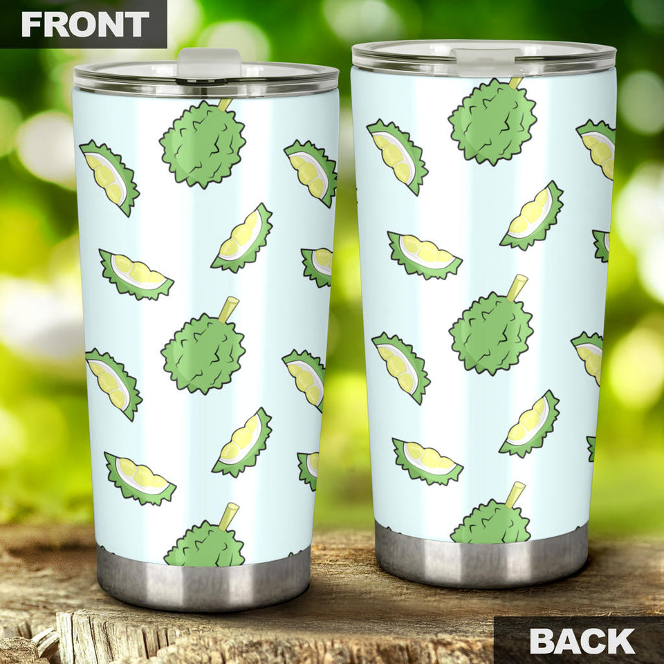 Durian Pattern Blue Background Tumbler
