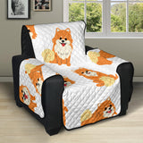 Brown pomeranian pattern Recliner Cover Protector