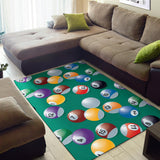 Billiard Ball Pattern Print Design 01 Area Rug