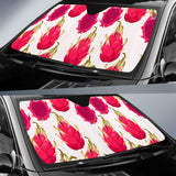Dragon Fruits Design Pattern Car Sun Shade