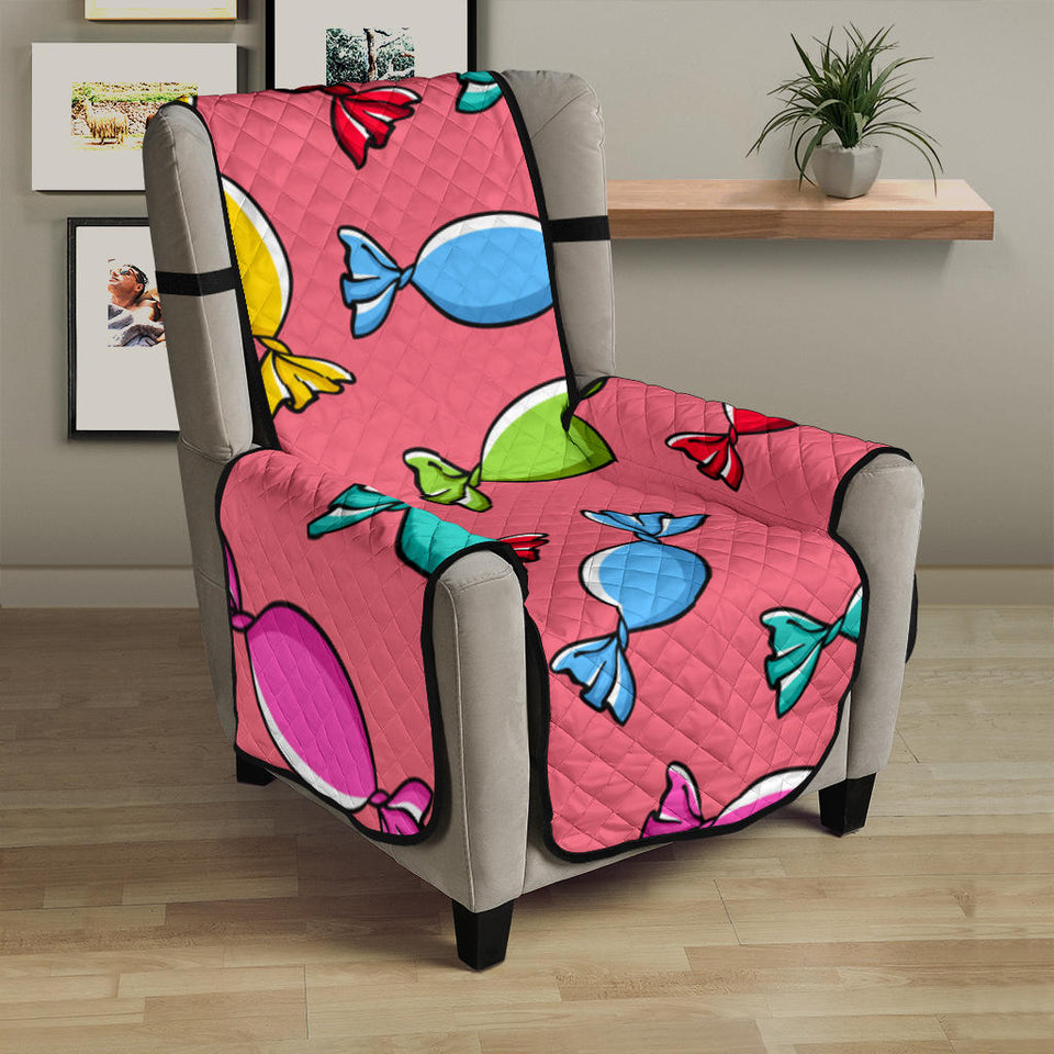 Colorful wrapped candy pattern Chair Cover Protector