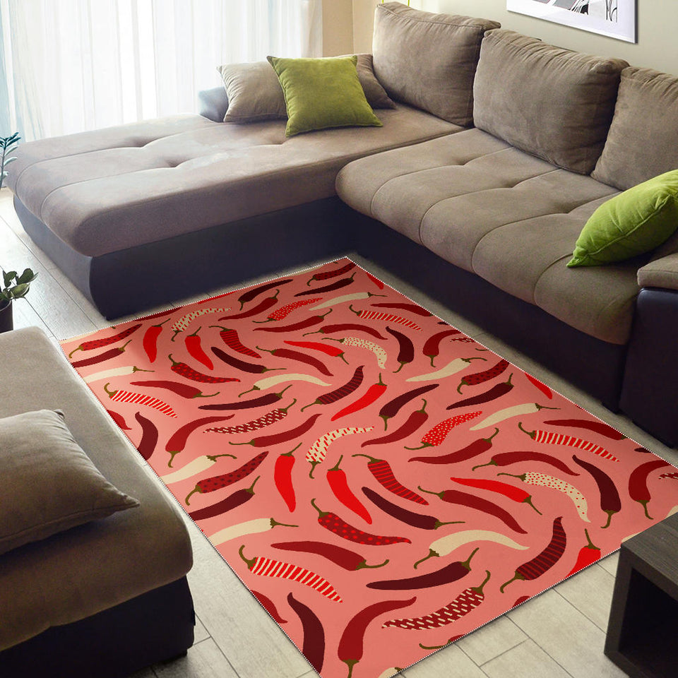 Beautiful Chili Peppers Pattern Area Rug