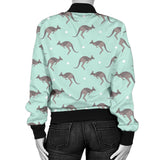 Kangaroo Pattern Background Women'S Bomber Jacket