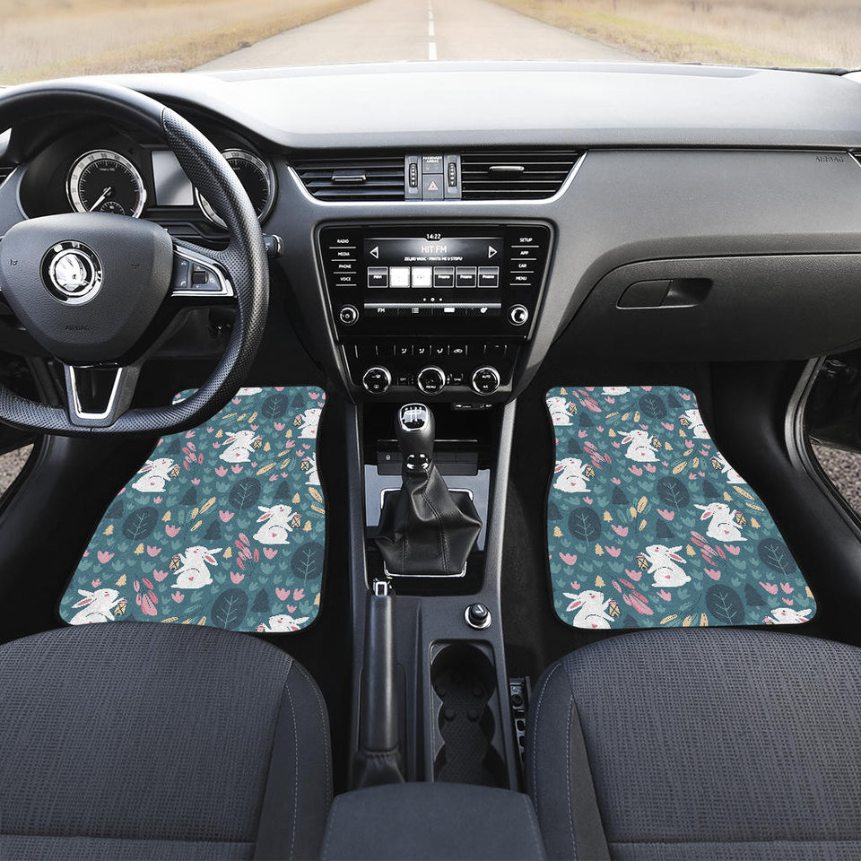 Cute Rabbit Pattern Front And Back Car Mats