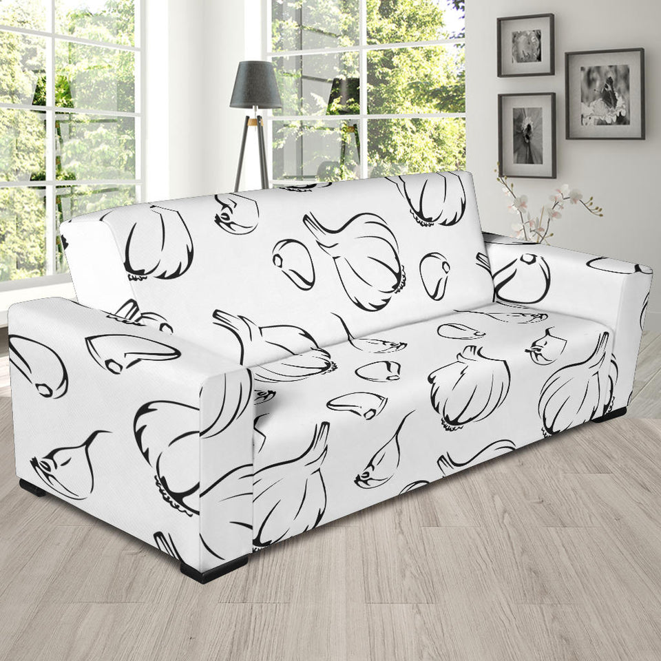 Garlic Pattern Black White Sofa Slipcover