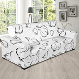 Garlic Pattern Black White Sofa Slipcover
