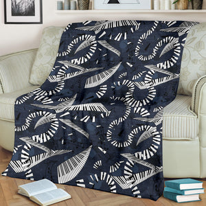 Piano Pattern Print Design 02 Premium Blanket