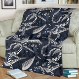 Piano Pattern Print Design 02 Premium Blanket