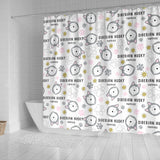 Siberian Husky Design Pattern Shower Curtain Fulfilled In US