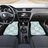 Maneki Neko Lucky Cat Sakura Front And Back Car Mats