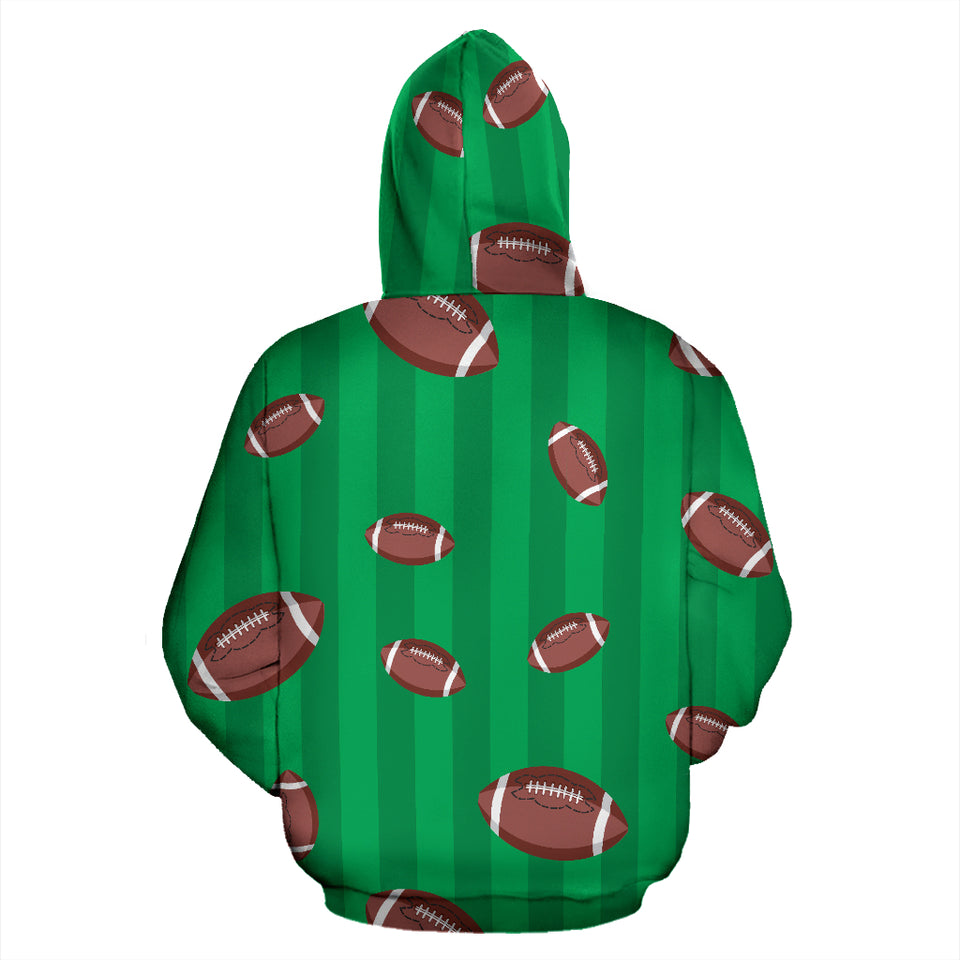 American Football Ball Field Background Zip Up Hoodie