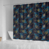 Beautiful Peacock Feather Pattern Shower Curtain Fulfilled In US