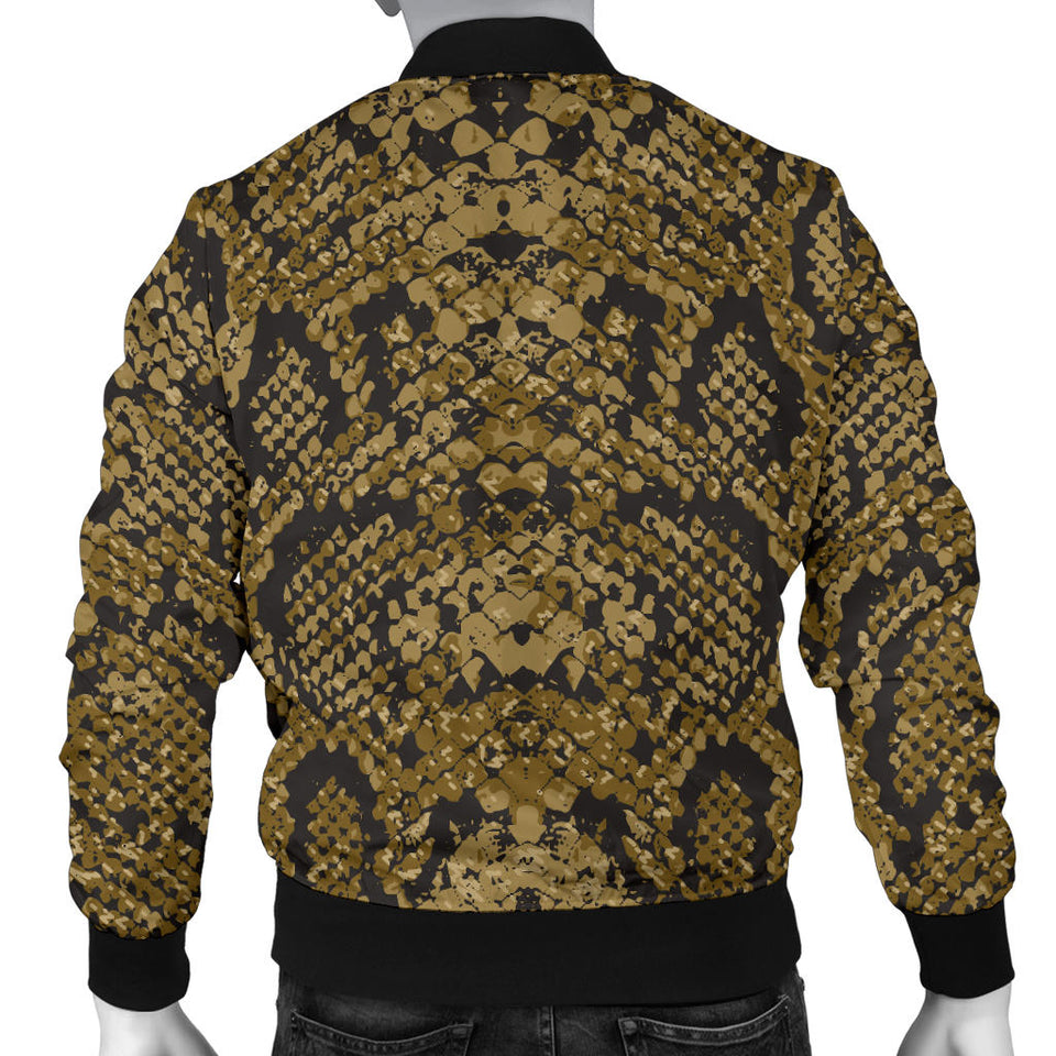 Snake Skin Pattern Men'S Bomber Jacket