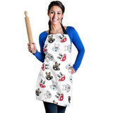 French Bulldog Cup Paw Pattern Adjustable Apron