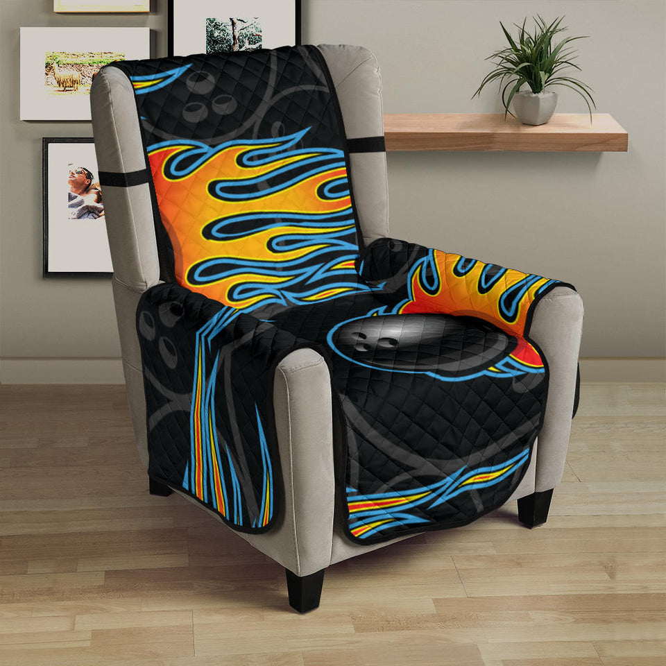 Bowling balls flame pattern Chair Cover Protector
