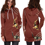 Koi Fish Carp Fish Red Background Women'S Hoodie Dress