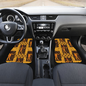 Egypt Hieroglyphics Pattern Print Design 05 Front Car Mats