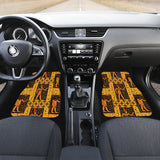 Egypt Hieroglyphics Pattern Print Design 05 Front Car Mats