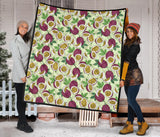 Passion Fruit Pattern Premium Quilt