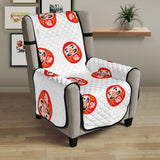 Daruma japanese wooden doll pattern Chair Cover Protector