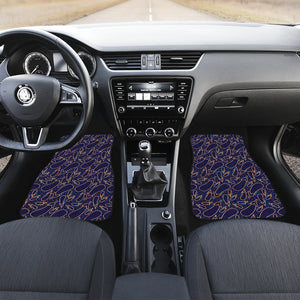 Eggplant Pattern Print Design 04 Front Car Mats