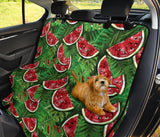 Watermelons Tropical Palm Leaves Pattern Background Dog Car Seat Covers