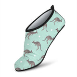 Kangaroo Pattern Background Aqua Shoes