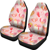 Hand Drawn Heart Design Pattern Universal Fit Car Seat Covers