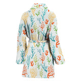 Coral Reef Pattern Print Design 02 Women's Bathrobe