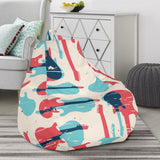 Red Blue Guitar Pattern Bean Bag Cover