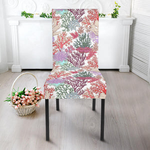 Coral Reef Pattern Print Design 03 Dining Chair Slipcover