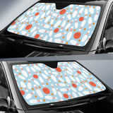 Bowling Ball Bowling Pins Blue Blackground Car Sun Shade