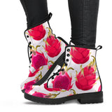 Dragon Fruits Design Pattern Leather Boots