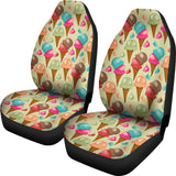 Colorful Ice Cream Pattern Universal Fit Car Seat Covers