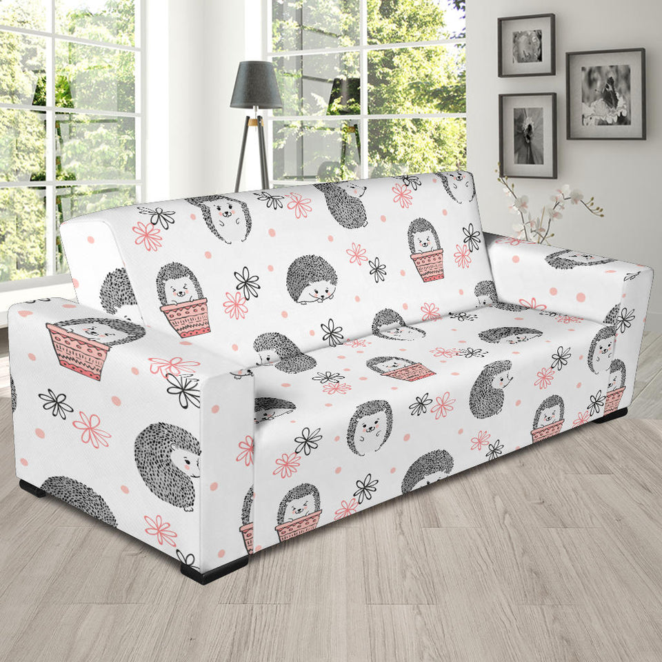 Hedgehog Pattern Print Design 02 Sofa Slipcover