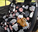 White Swan Blooming Flower Pattern Dog Car Seat Covers