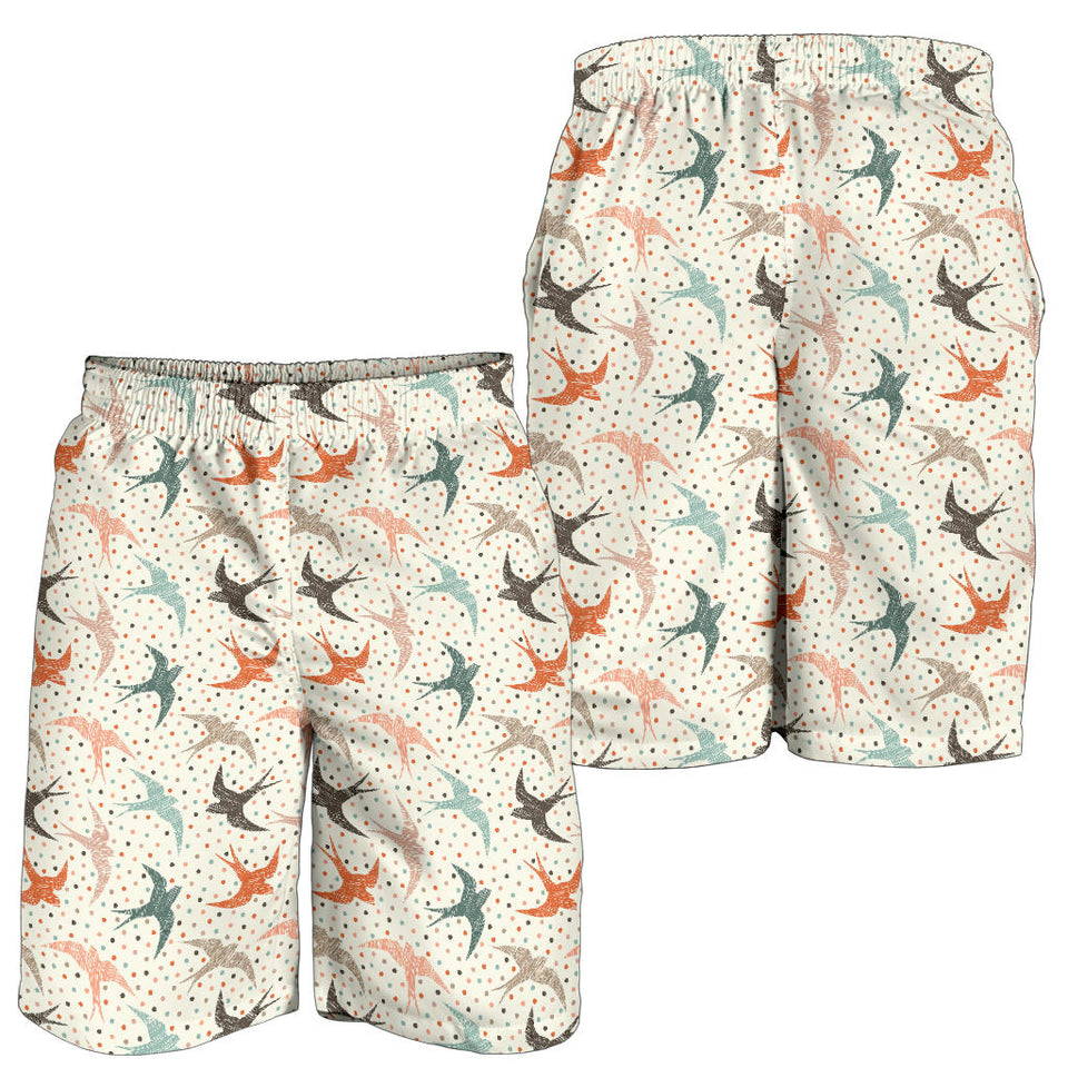 Swallow Pattern Print Design 02 Men Shorts