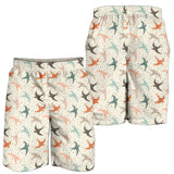 Swallow Pattern Print Design 02 Men Shorts