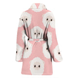Cute Sheep Pattern Women'S Bathrobe
