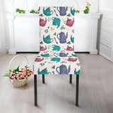 Tea Pots Pattern Print Design 05 Dining Chair Slipcover
