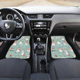 Cute Snowman Pattern Front And Back Car Mats