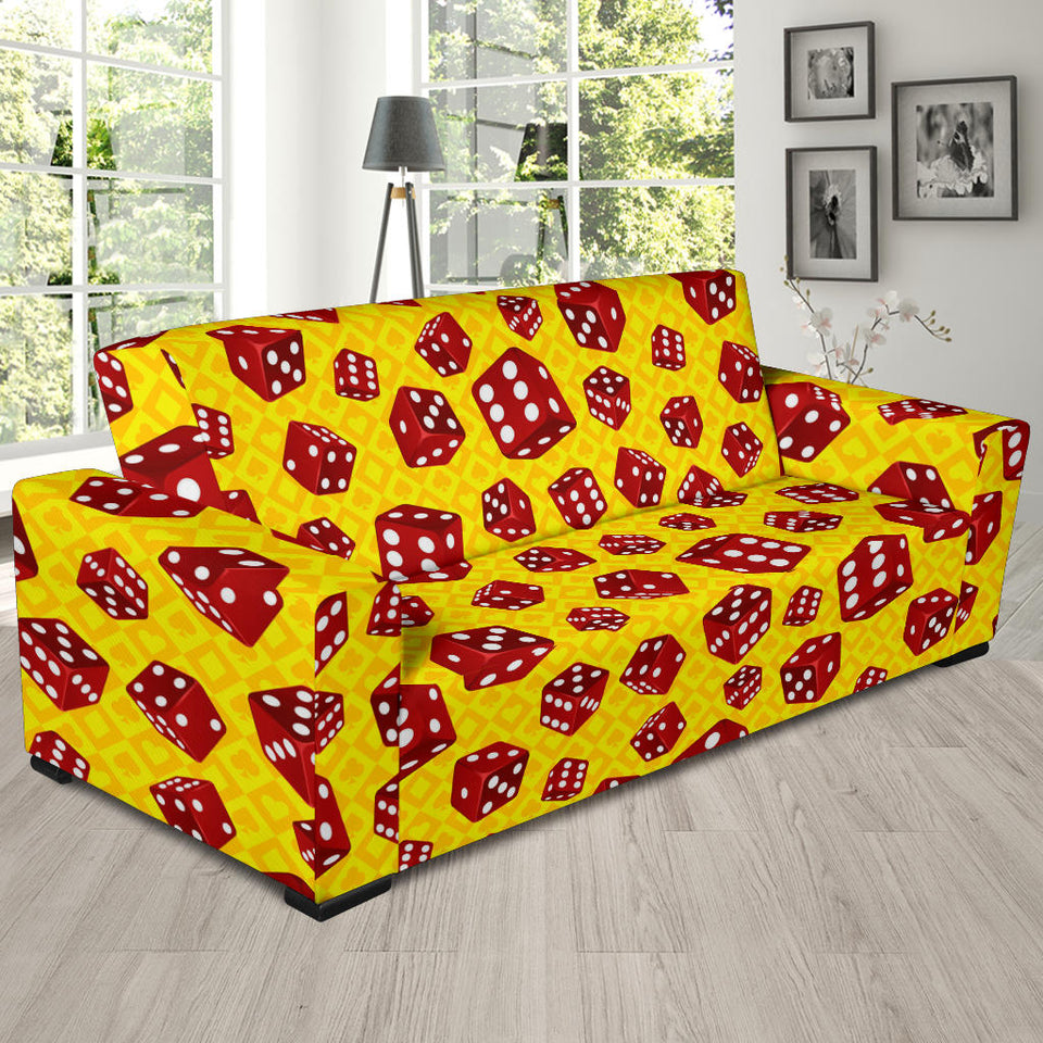 Dice Pattern Print Design 04 Sofa Slipcover