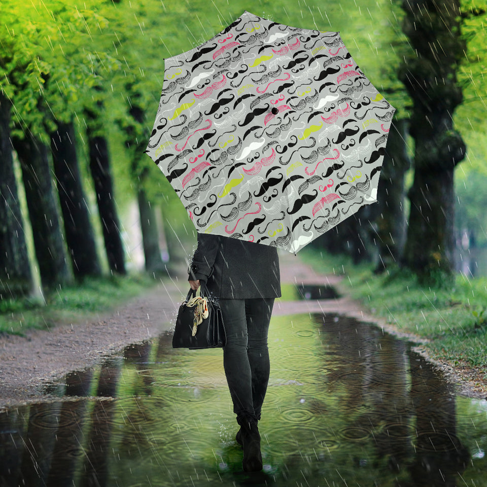 Mustache Beard Pattern Print Design 02 Umbrella