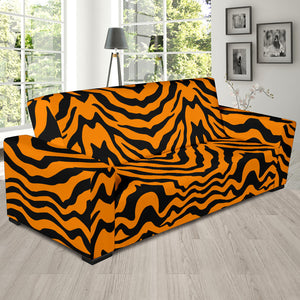 Bengal Tigers Skin Print Pattern Sofa Slipcover