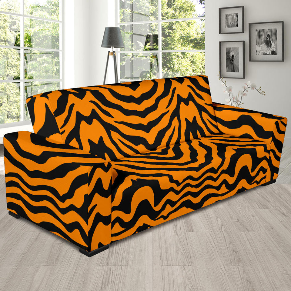 Bengal Tigers Skin Print Pattern Sofa Slipcover